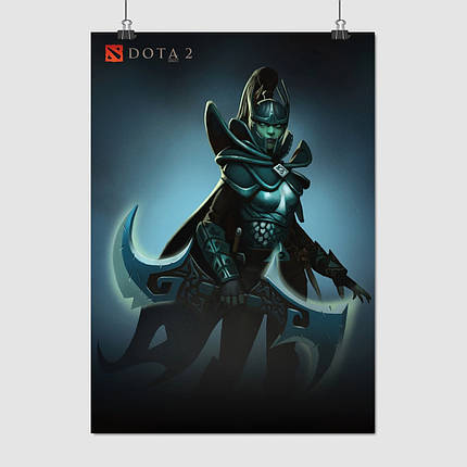 Плакат "Дота 2, Фантомна Вбивця Мортред, Dota 2, Phantom Assassin, Mortred", 60×43см, фото 1