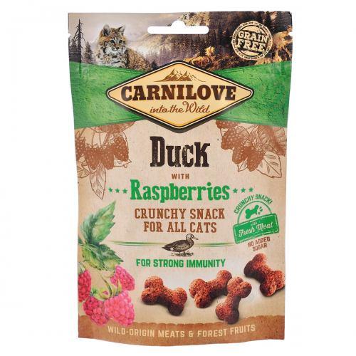 Ласощі Carnilove Cat Crunchy Snack для котів, качка та малина, 50 г (*)