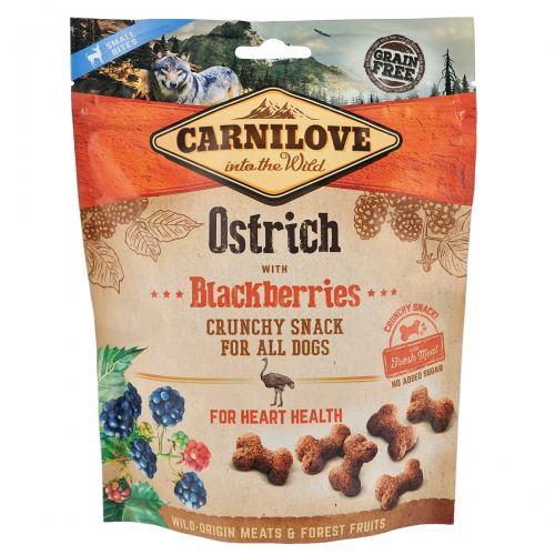 Ласощі Carnilove Dog Crunchy Snack для собак, м'ясо страуса та ожина, 200 г (*)