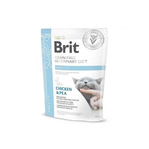 Сухий корм Brit GF VetDiet Cat Obesity для котів, при зайвій вазі та ожирінні, з куркою та горохом, 400 г (*)