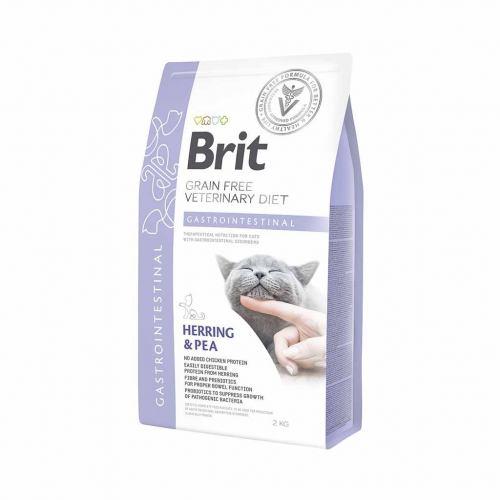 Сухий корм Brit GF VetDiet Cat Gastrointestinal для котів, при порушеннях травлення, з оселедцем, лососем, яйцем та горохом, 2 кг, фото 1