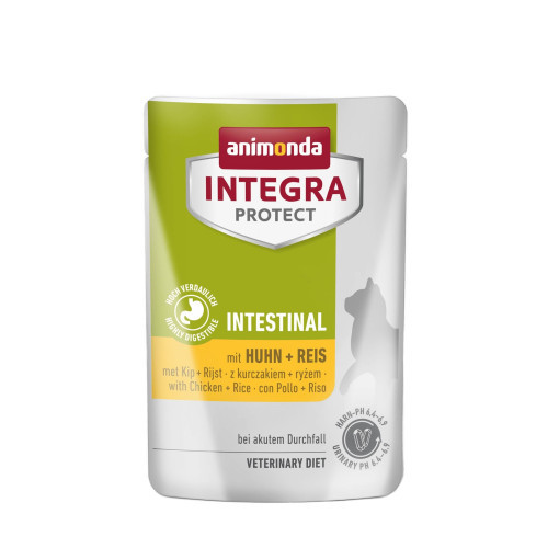 Корм вологий ветеринарний для котів Integra Protect Intestinal with Chicken + Rice при захворюваннях ШКТ, пауч, 85 г (*)