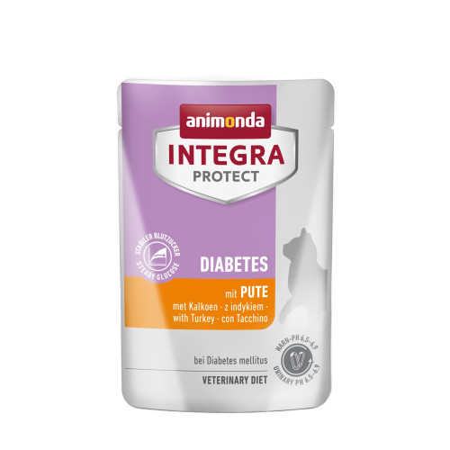 Корм вологий ветеринарний для котів Integra Protect Diabetes with Turkey при діабеті, з індичкою, пауч, 85 г (*)