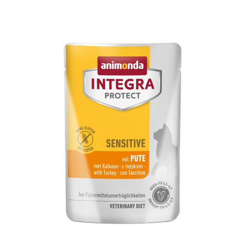 Корм вологий ветеринарний для котів Integra Protect Sensitive with Turkey з харчовою непереносимістю, з індичкою пауч, 85 г (*)