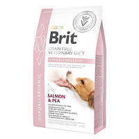 Сухий корм Brit GF VetDiet Dog Hypoallergenic для собак, при харчовій алергії, з лососем, горохом і гречкою, 2 кг (*)