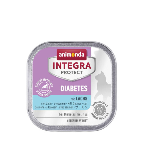 Корм вологий ветеринарний для котів Integra Protect Diabetes with Salmon при діабеті, з лососем, 100 г (*)