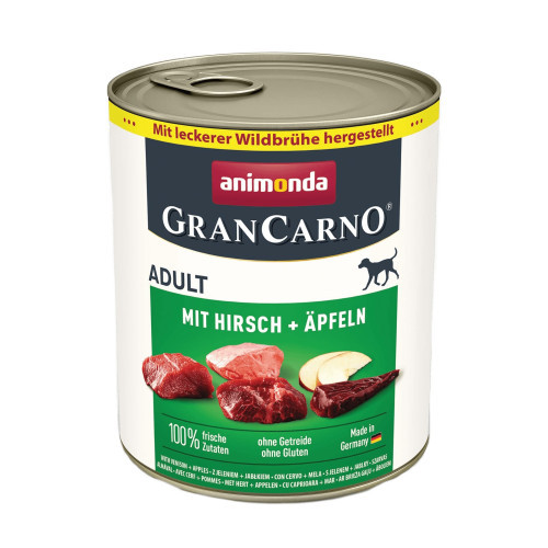 Корм вологий для собак Animonda GranCarno Adult Deer with Apple з олениною і яблуком, 800 г (*), фото 1