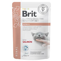 Корм вологий Brit GF VD Renal для котів з лососем 85 г (*)