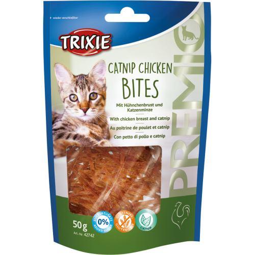 Ласощі Trixie Premio Catnip Chicken Bites для котів шматочки з курячою грудкою і котячою м'ятою 50 г (*)
