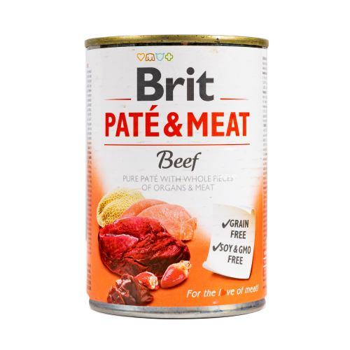 Вологий корм Brit Care Pate & Meat для собак, з яловичиною та індичкою, 400 г (*)