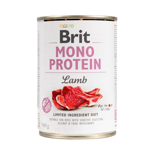 Вологий корм Brit Mono Protein Lamb для собак, з ягнятиною, 400 г (*)