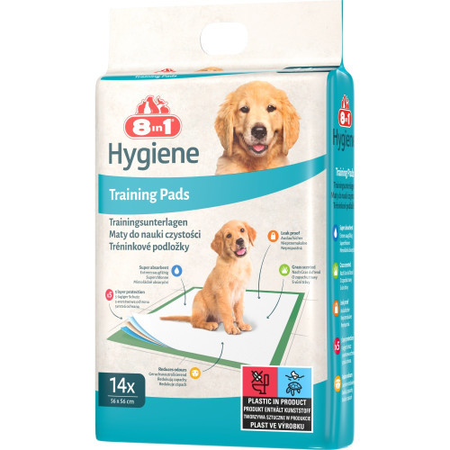 Пелюшки 8in1 Training Pads для собак, 56x56 см, 14 шт (*), фото 1