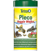 Корм Tetra Pleco Veggie Wafers для травоїдних донних рибок, 110 г (пластинки) (*)