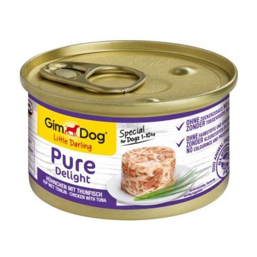 Вологий корм GimDog LD Pure Delight для собак мініатюрних порід, з куркою та тунцем, 85 г (*)