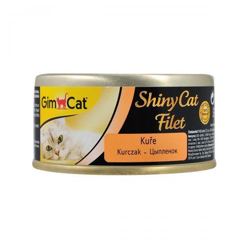 Вологий корм GimCat Shiny Cat Filet для котів, курка, 70 г (*)