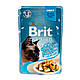 Набір вологих кормів Brit Premium Cat Pouches «Сімейна тарілка, філе в соусі» для котів, асорті із 4 смаків, 12 шт. х 85 г (*), фото 3