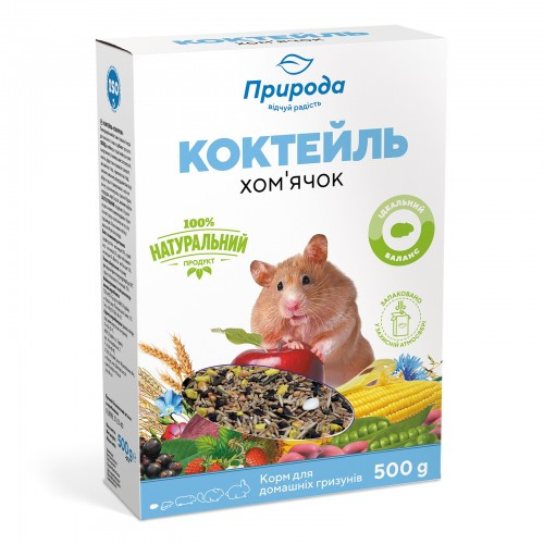 Корм Природа Коктейль «Хом’ячок» для хом’ячків, 500 г (*)
