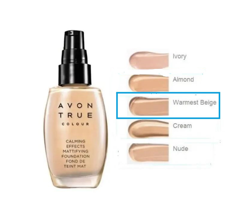 Матуючий Тональний крем Avon Спокійне сяйво Warmest beige/бежевий з заспокійливим ефектом 30 мл