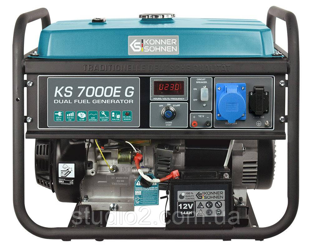 Газобензиновий генератор KS 7000E G, фото 1