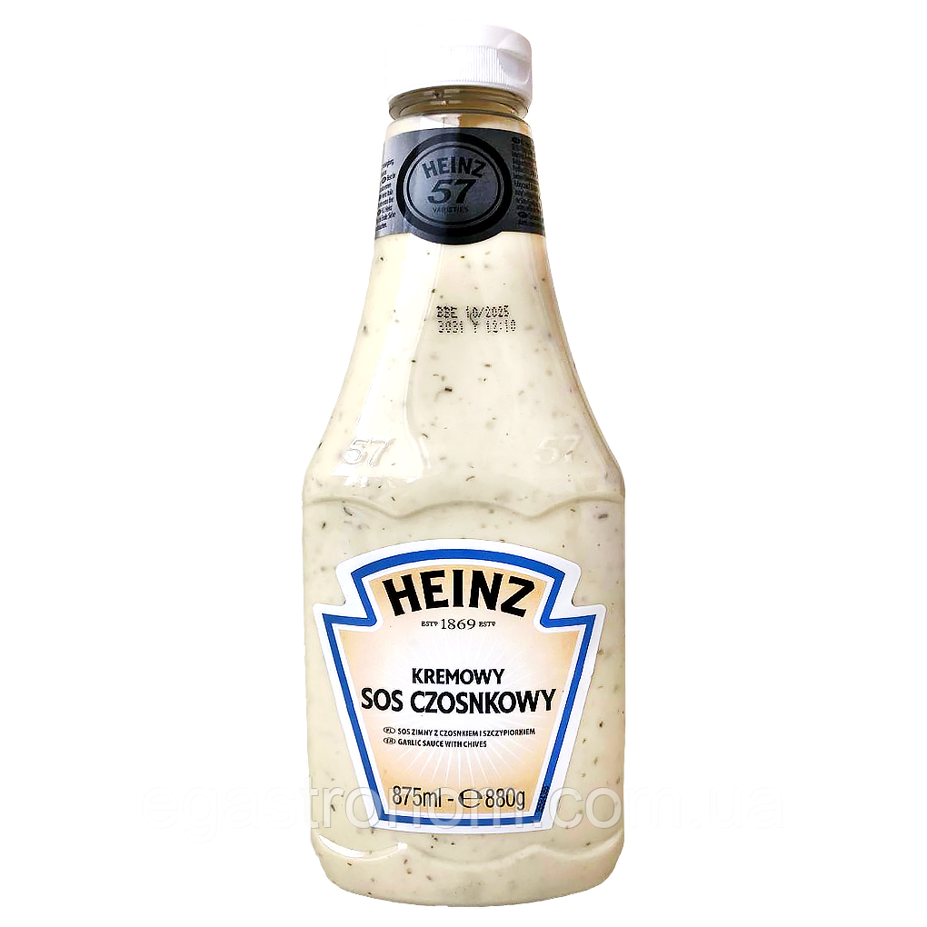 Соус вершково часниковий Хайнц Heinz garlic 880ml 6шт/ящ (Код: 00-00017396)