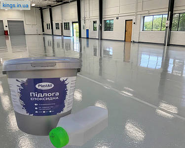 Епоксидна наливна підлога Plastall™ 10 кг Сірий – зносостійке покриття для бетону та металу - kings.in.ua