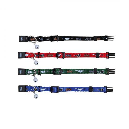 Нашийник Trixie для кошенят, нейлон, з котиками і дзвіночком (кольори в асортименті) (*), фото 1