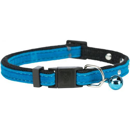 Нашийник Trixie для котів, вельвет з заклепками і дзвіночком (кольори в асортименті) (*), фото 1