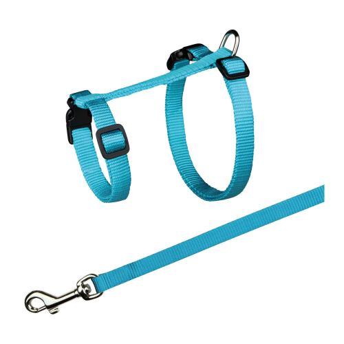 Шлея з повідцем Trixie для котів, нейлон, 34–57 см/13 мм (кольори в асортименті) (*), фото 1