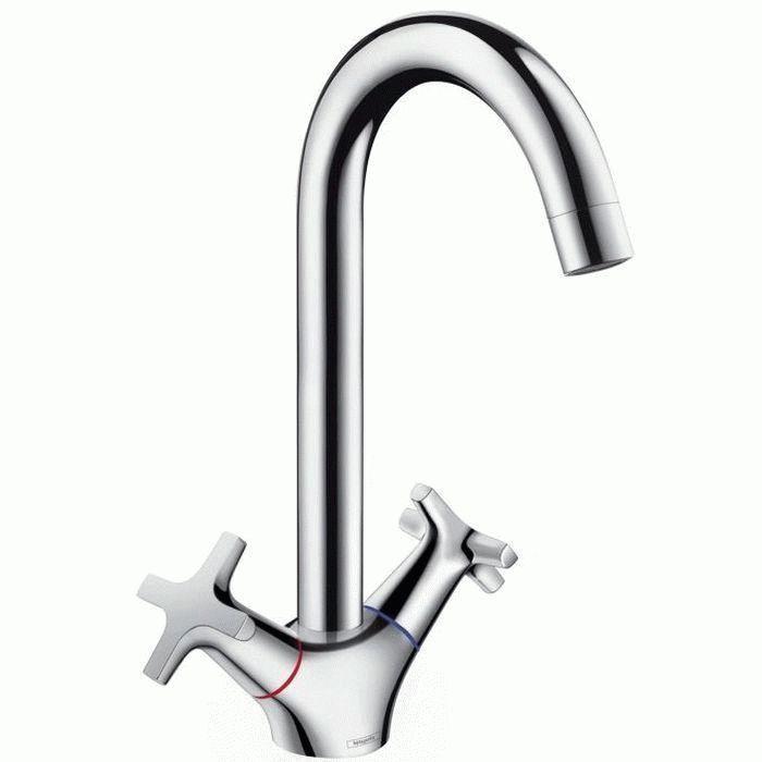 Змішувач для кухонної мийки Hansgrohe Logis 71285000, двовентильний, хром