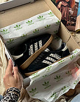 Жіночі кросівкиAdidas Spezial Leopard Адідас Спеціал чорні повсякденні замша текстиль демісезон, фото 3