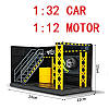 Модель СТО станції з ремонту автомобілів. Гараж для мотоцикла модельки машинки, фото 4