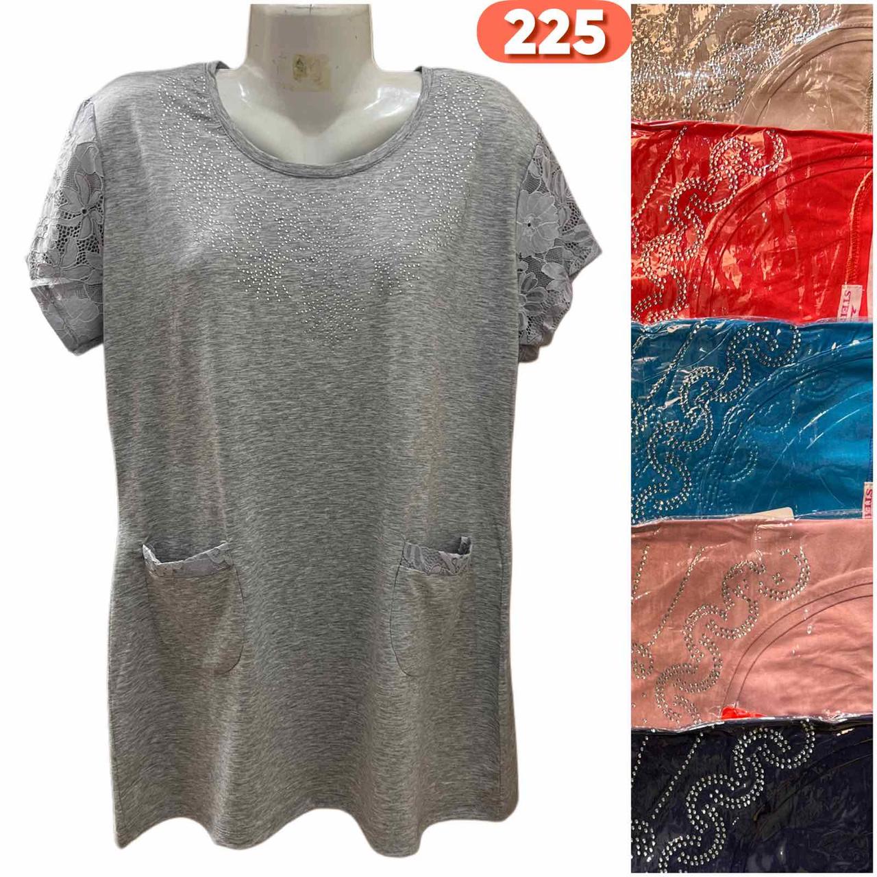 Туніка жіноча бавовна розмір напівбатал 3XL-6XL (52-58) Мікс колір (від 5 шт.)