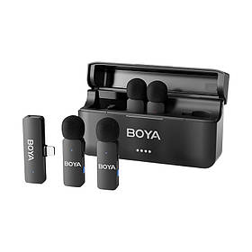 Бездротовий мікрофон на 4 петлочки для телефона iPhone Lightning BOYA BY-V4D