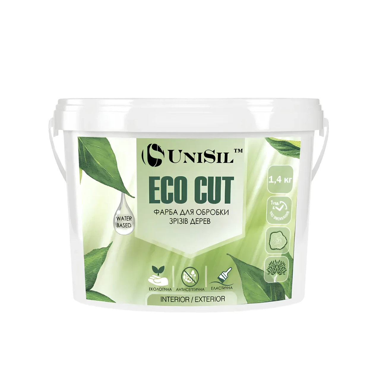 Фарба для обробки зрізів дерев ECO CUT, TM "Unisil", 1,4 кг
