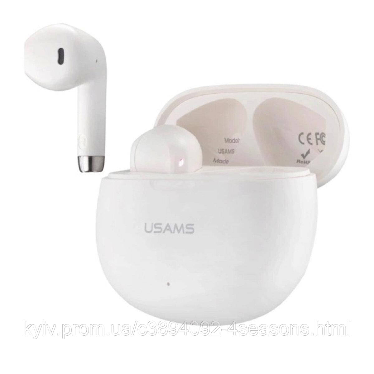 Бездротові навушники Usams US-YO17 TWS Earbuds --Rhymbo Series BT5.3 Beige, фото 1