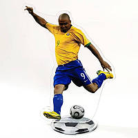 Фігурка футболіста Акрилова - Бразилець Роналдо (Ronaldo) Подарунок футболісту - 15 см