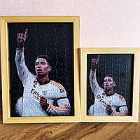 Картини Футболістів  у вигдяді пазлу 26х38 см - генія: Образ Джуд Беллінгем -подарунок футболісту