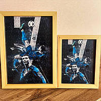 Картини Футболістів  у вигдяді пазлу 26х38 см - генія: Образ Роналду-подарунок футболісту