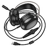 Навушники HOCO W109 Plus Rich USB7.1 channel gaming headphones Black, фото 6