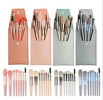 Набір макіяжних пензлів (8шт. набір.) з чохлом для зберігання