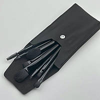 Набір макіяж пензлів (8шт. набір) з чохлом для зберігання Чорний #7