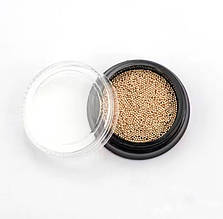 Металеві бульйонки-кульки для об'ємного 3D дизайну на нігтях Rose Gold (Рожеве золото)