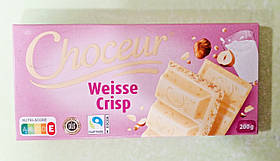 Шоколад Choceur Weisse Crisp 200 г білий