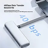 Швидкістний дата кабель USB Type-C 8K, 40Gbps, USB 4.0, PD240W для SSD, фото 6