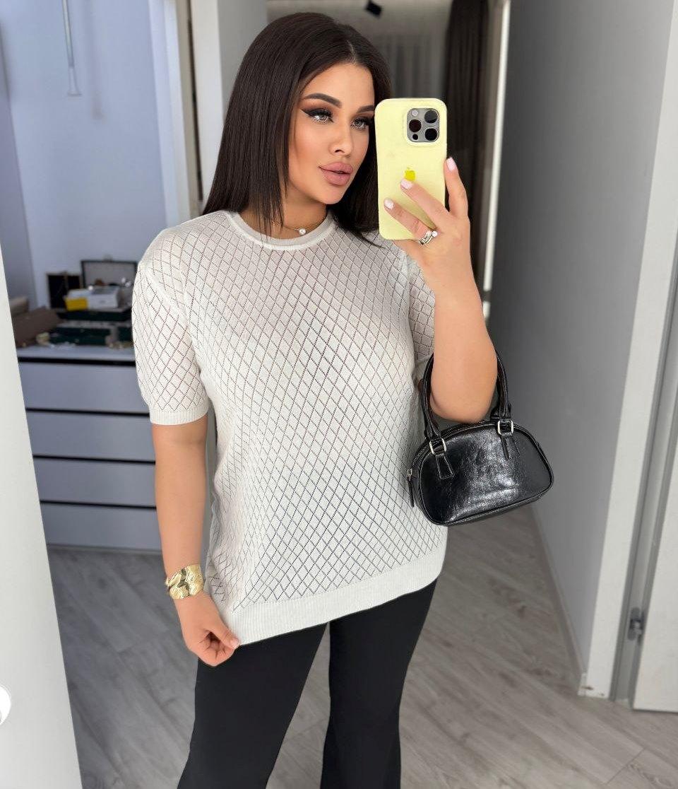 Кофта тонка ажурна турецька в кольорах 8549