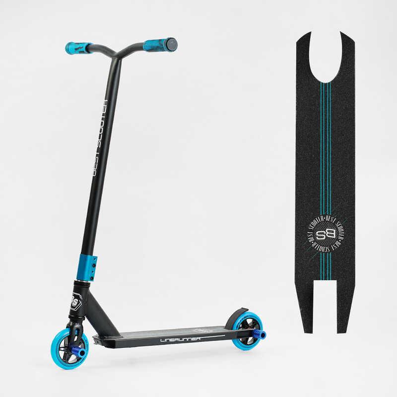 Самокат трюковий LR-82063 Best Scooter "LineRunner" (1) HIC-система, ПЕГИ, алюмінієвий диск і дека, колеса PU, d = 110мм, ширина