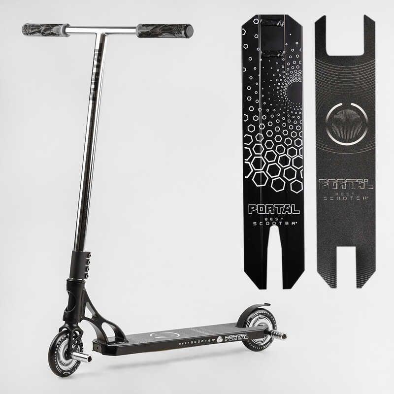 Самокат трюковий PL-81855 Best Scooter (4) "Portal" HIC-система, ПЕГИ, алюмінієвий диск та дека, колеса PU, d=120мм, ширина керма