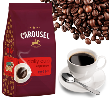 Оригінал! Кава в зернах Carousel ESPRESSO 500г (Carousel daily cup Espresso, Карусель Еспрессо)