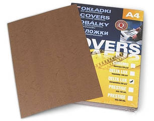 Обкладинка A4 картон, Кантрі "під шкіру" бежевий, 230г/м², 100шт./уп. (код 41540)