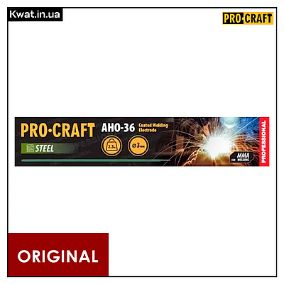 Електроди зварювальні Procraft AHO36 Діаметр 3 мм Вага 2.5 кг